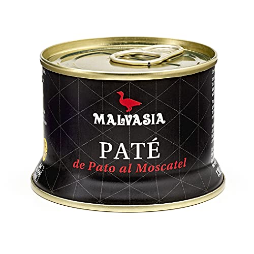 MALVASIA Paté Gourmet de Pato con Sabor Suave al Moscatel, Lata Abre Fácil de 130 g