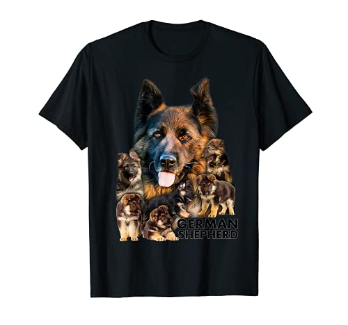Mamá y Cachorros Perro Pastor Alemán Camiseta