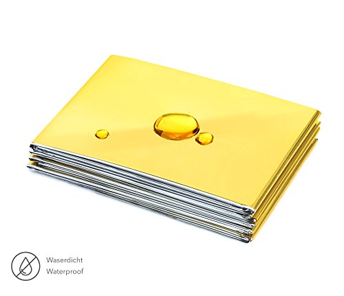 Manta de Emergencia Urban Medical ® | Primeros Auxilios | 10 Unidad | Oro / Plata | 210 x 160 cm | Manta de Aluminio Impermeable