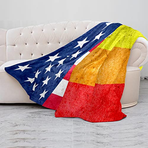 Manta de Lana Manta de Microfibra Ligera,Bandera Americana del Arco Iris ,Cama Suave y acogedora, Mantas de Dos tamaños