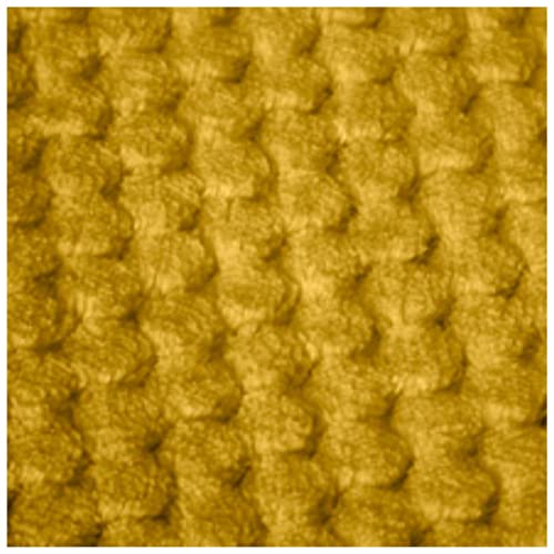 Manta de Lujo para sofá Cama con Peine de Miel de Palomitas de maíz, de fácil Cuidado, súper Suave y cálido, Esponjoso, Ocre, 130 x 150