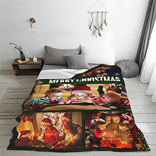 Manta de Navidad Manta de Foto Personalizada Manta de Tiro cómoda Mujeres / Hombres / niño / niña(Estilo10 60"x50")