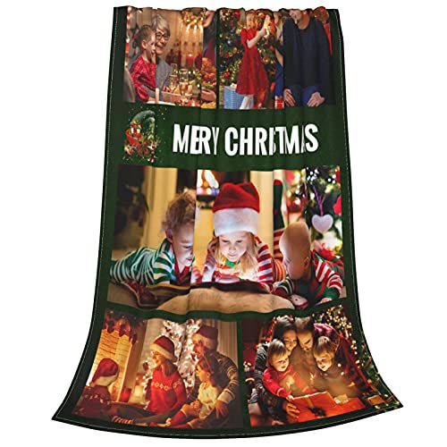 Manta de Navidad Manta de Foto Personalizada Manta de Tiro cómoda Mujeres / Hombres / niño / niña(Estilo10 60"x50")
