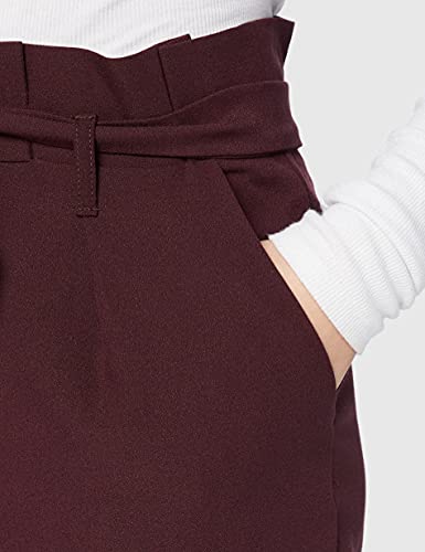 Marca Amazon - find. Check Paperbag Waist, Pantalón de Cuadros con Cintura de Fuelle Mujer, Violeta (Wine), 48, Label: 3XL