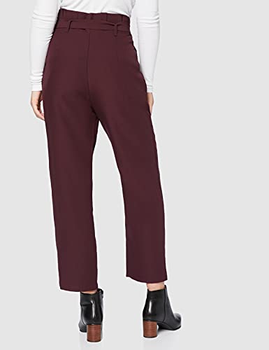 Marca Amazon - find. Check Paperbag Waist, Pantalón de Cuadros con Cintura de Fuelle Mujer, Violeta (Wine), 48, Label: 3XL