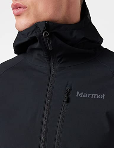Marmot ROM Jacket Chaqueta Softshell, Chaqueta Outdoor, Anorak, Repelente Al Agua, Transpirable, Hombre, Black, S