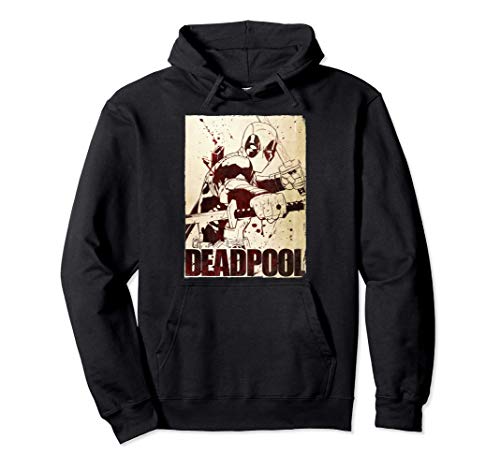 Marvel Deadpool Rustic Splatter Vintage Western Sudadera con Capucha