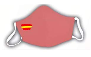 Mascarilla protectora rosa bandera de España 3 capas homologada