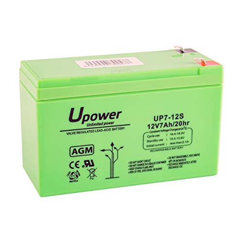 Master U-Power UP - Batería Plomo AGM 7Ah 12V