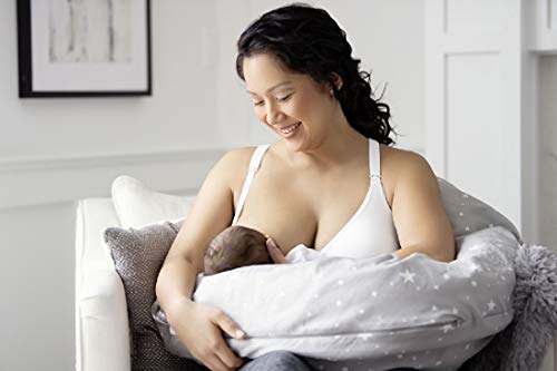 Medela Cómoda Camiseta sin Costuras con Sujetador Integrado para Lactancia, Desde el Embarazo hasta la Lactancia, Blanco, XL