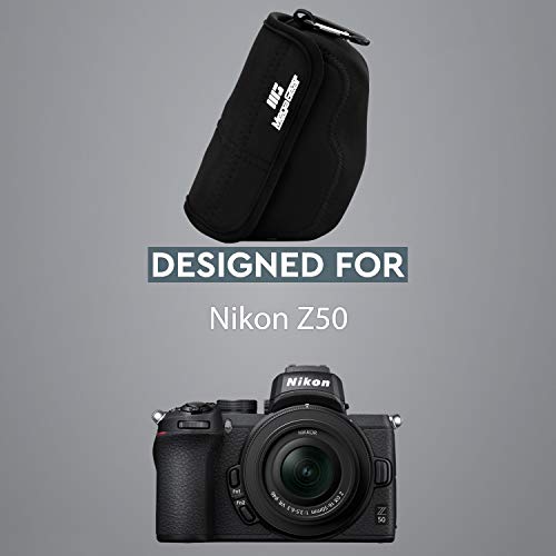 MegaGear MG1817 - Funda de Neopreno Ultraligera Compatible con Nikon Z50 (16-50 mm), Color Negro