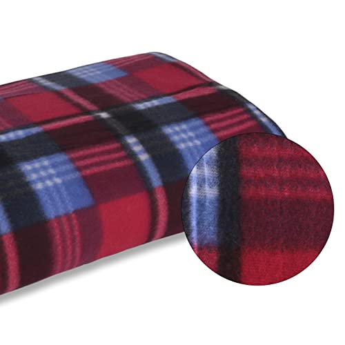 MERCURY TEXTIL-Manta de Tejido Polar para sofá y Cama, 100% Poliéster, Transpirable y Suave (Rojo)