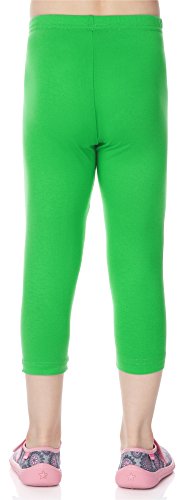 Merry Style Leggins 3/4 Mallas Pantalones Piratas Ropa Deportiva Niña MS10-131 (Verde, 140 cm)