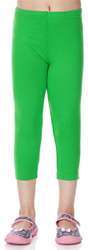 Merry Style Leggins 3/4 Mallas Pantalones Piratas Ropa Deportiva Niña MS10-131 (Verde, 140 cm)