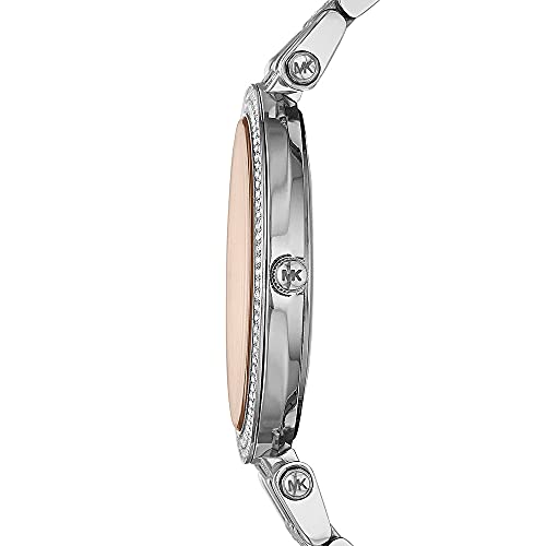 Michael Kors Reloj para Mujer DARCI, Tamaño de Caja de 39 mm, Movimiento de Tres Manecillas, Correa de Acero Inoxidable, Rosado