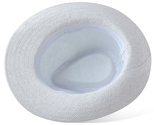 Miobo Sombrero de paja Panamahut Mountain Stroh sombrero de paja sombrero de verano Blanco 58 cm