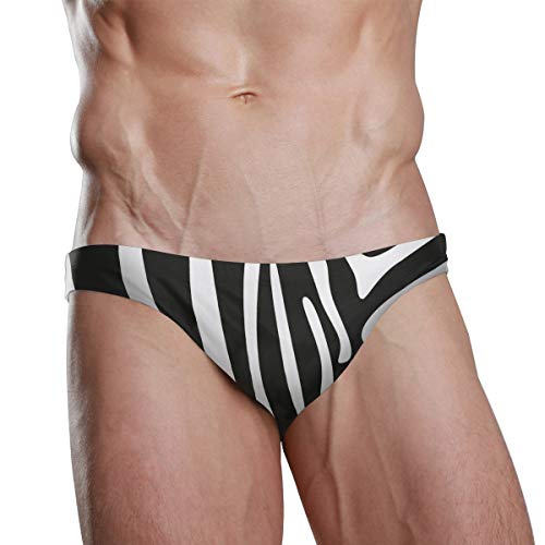 MONTOJ Zebra Prints Sport - Bañador para hombre, diseño de bikini 1 Medium