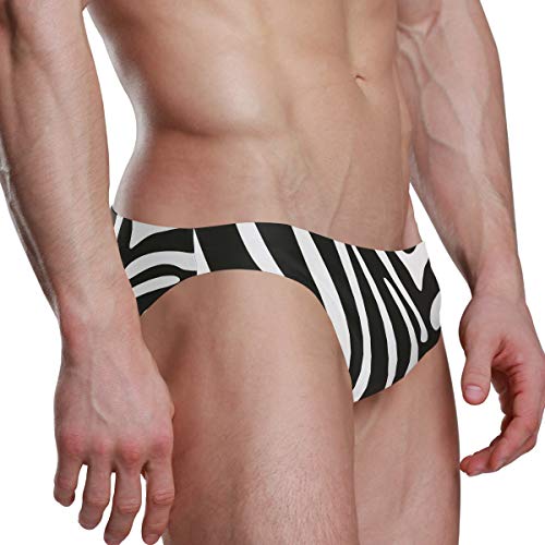 MONTOJ Zebra Prints Sport - Bañador para hombre, diseño de bikini 1 Medium