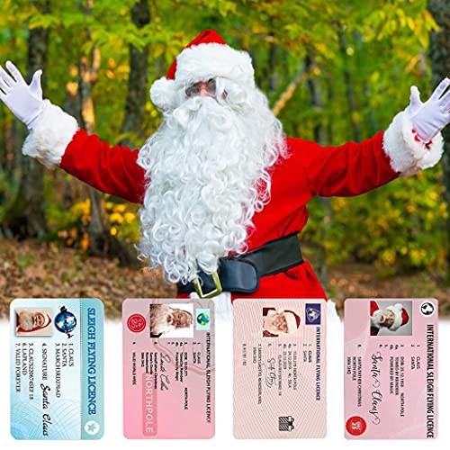 Moosunsa Tarjeta de felicitación de Navidad, carnet de guía, tarjeta de viaje en trineo, regalo, licencia de piloto de Papá Noel, licencia para decoración