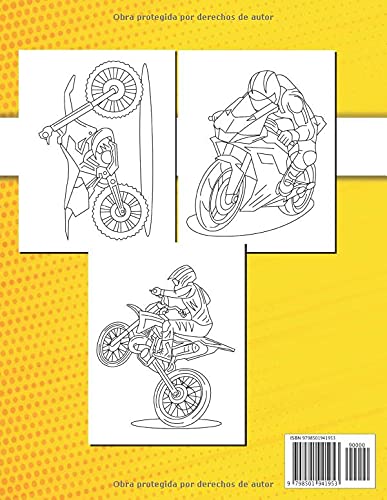 Moto Libro De Colorear Para Niños: 30 Páginas Para Colorear motocicletas para niños