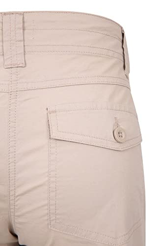 Mountain Warehouse Coastal Pantalón elástico para mujer - Pantalones de largo estándar, varios bolsillos, transpirable, ligero - Para senderismo, exterior, excursiones Beige 40