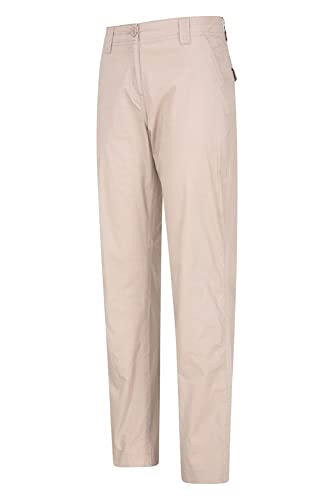 Mountain Warehouse Coastal Pantalón elástico para mujer - Pantalones de largo estándar, varios bolsillos, transpirable, ligero - Para senderismo, exterior, excursiones Beige 40