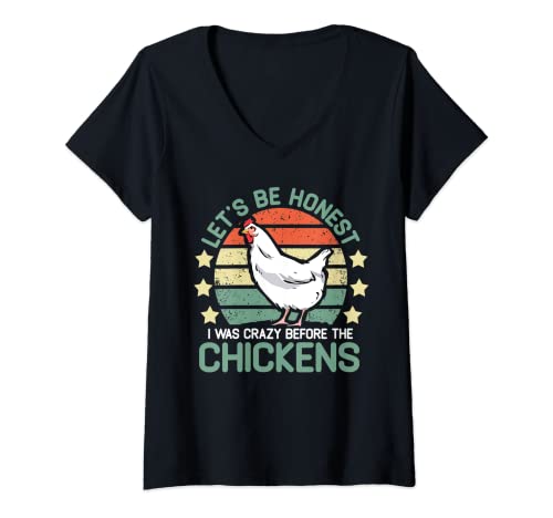 Mujer camisas de pollo divertidas para regalos de pollo chica pollo tee farm Camiseta Cuello V