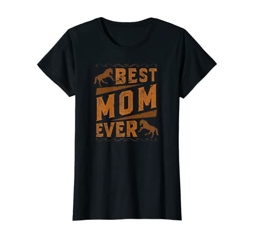 Mujer Diseño del día de la Madre de Equitación Ecuestre para Mamá Camiseta