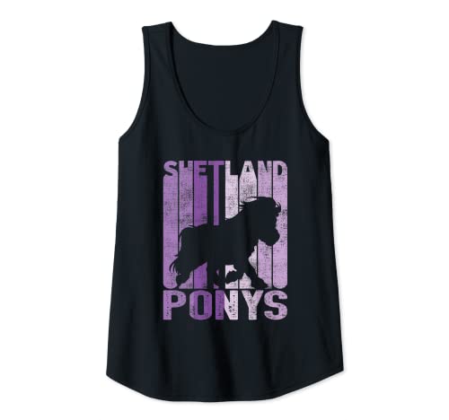 Mujer Ponys Shetland Shetty, jinete, caballo, regalo Camiseta sin Mangas