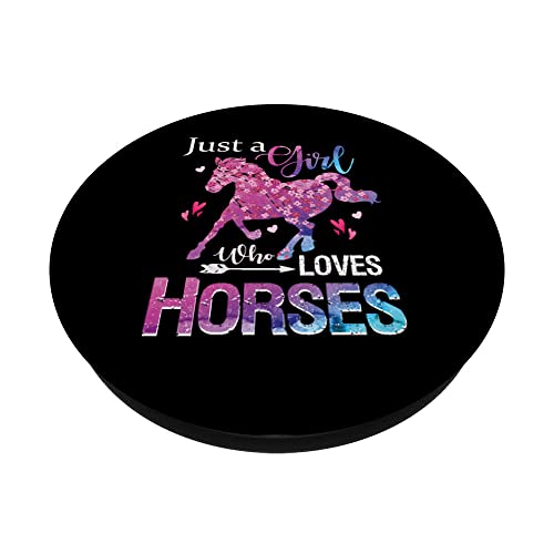 Mujeres Solo una chica que ama los caballos Montar a caballo PopSockets PopGrip Intercambiable