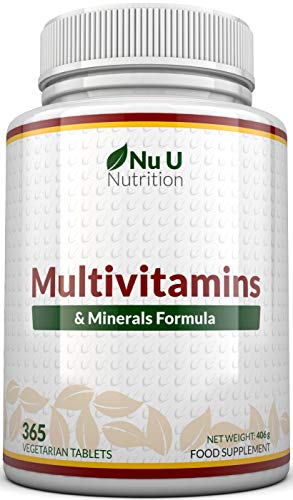 Multivitamins & Minerals Formula | 24 Multivitaminico Complemento Vitamínico (Vitaminas y Minerales | Vegetariano Hombre/Mujer | Suministro Para Un Año 365 Comprimidos Suplemento de Nu U Nutrition