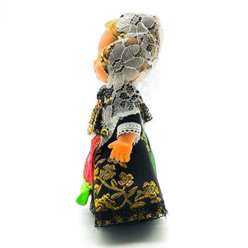 Muñeca colección Regional 15 cm. Vestido típico Salmantina Charra Salamanca, Fabricada en España por Folk Artesanía Muñecas