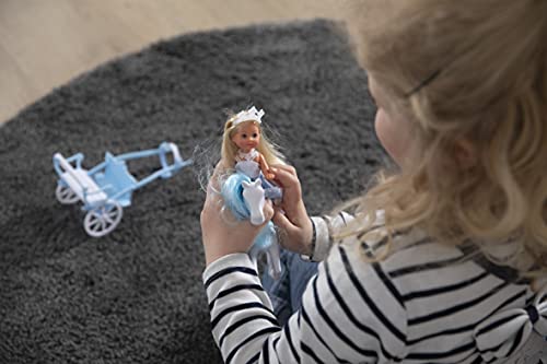 Muñeca de Princesa con carruaje y Caballo, 12 cm, Adecuada para niños a Partir de 3 años