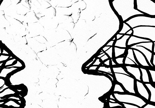 murando Cuadro en Lienzo Abstracto Personas 200x100 Impresión de 5 Piezas Material Tejido no Tejido Impresión Artística Imagen Gráfica Decoracion de Pared Arbol Blanco Negro a-A-0104-b-m