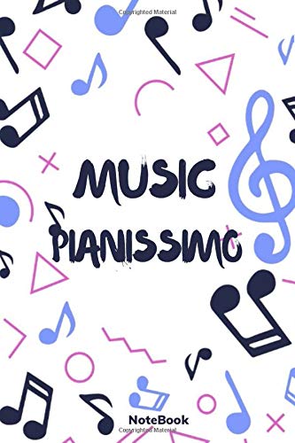 Music Pianissimo: Standard Wirebound Manuscript Paper / Musical Instrument Gift, 120 Pages, 6x9, Paper Notebook, Matte Finish