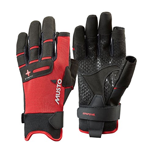 Musto 2018 Perfomance Sailing Long Finger Gloves Red AUGL004 Size - - Large