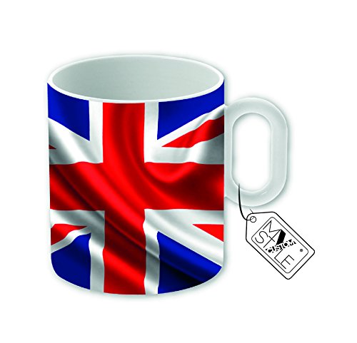 My Custom Style® Taza de cerámica personalizable de 325 ml, modelo de la bandera inglesa, 1 taza