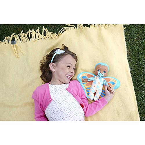 My Garden Baby Mi primer bebé mariposa azul Muñeco de juguete con manta y chupete, regalo para niñas y niños +18 meses (Mattel HBH38)