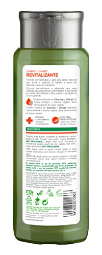 NaturVital Champú Sensitive Revitalizante con Ginseng | Para Pieles Sensibles y atópicas | Sin Parabenos - 300 ml