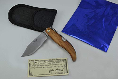 Navaja Celaya Clásica Albaceteña Pastora Madera Olivo 7 cm