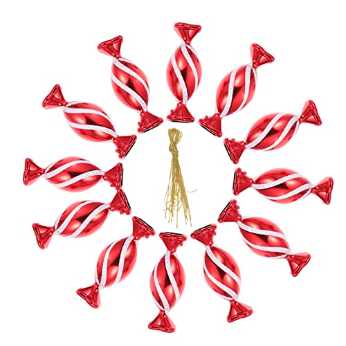 Navidad Minte de Caramelo Adornos de Colgantes: 30 Unids Navidad Candy Candy Colgante Colgante Decoraciones para Suministros de Vacaciones de Navidad