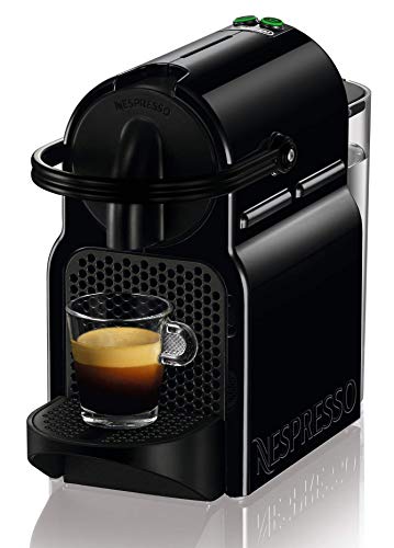 Nespresso De'Longhi Inissia EN80.B - Cafetera monodosis de cápsulas Nespresso, 19 bares, apagado automático, color negro, Incluye pack de bienvenida con 14 cápsulas