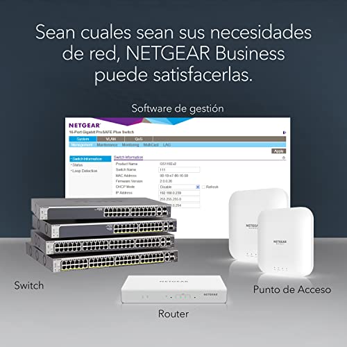 Netgear GS105PE-10000S - Switch ProSAFE (5 puertos Ethernet Gigabit, con PoE Web Managed y garantía durante su vida útil)