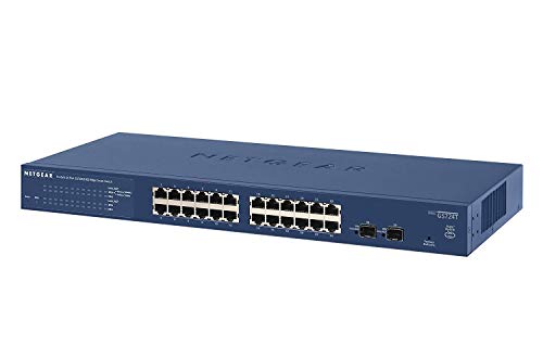 Netgear GS724T-400EUS ProSAFE - Switch gestionable, Azul, 24 puertos