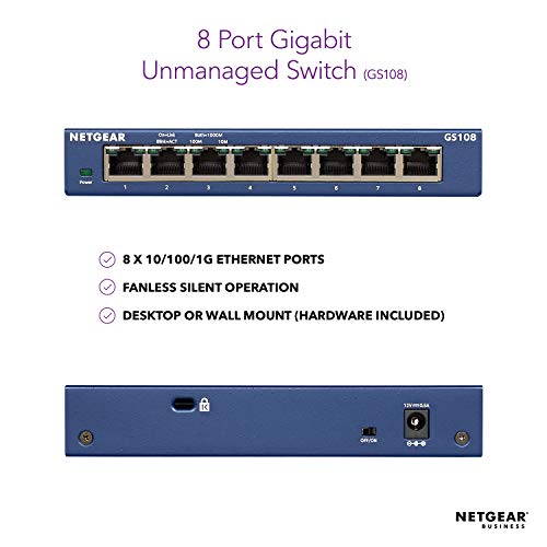 Netgear ProSafe - Switch de Red de 8 Puertos Gigabit