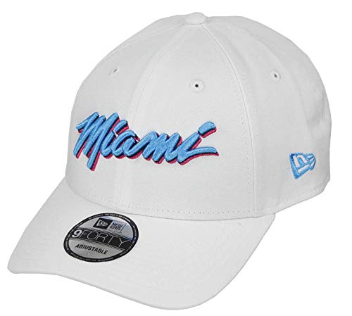 New Era Miami Heat 9forty Adjustable Snapback Cap NBA Essential White/Blue - One-Size