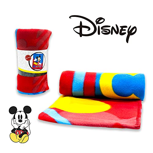 Neww Manta Infantil Mickey Mouse, Tipo Polar Extra Suave, 100x140cm Producto Oficial