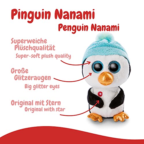 NICI Original – Glubschis Nanami 15 cm – Pingüino Relleno Esponjoso con Ojos Grandes y Brillantes – Juguetes Amantes de los Peluches, Blanco y Negro, Color (46956)