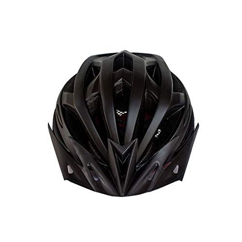 Ninguna marca universal casco de bicicleta casco de equitación ajustable al aire libre con luz LED (negro)