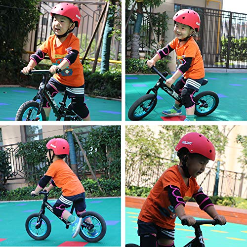 Niños Casco de Bicicleta Casco Ajustable para Niños Pequeños para Multi-Deporte Scooter Rodillo Bicicleta BMX Ciclismo Patineta Casco Infantil 48-57cm Rojo